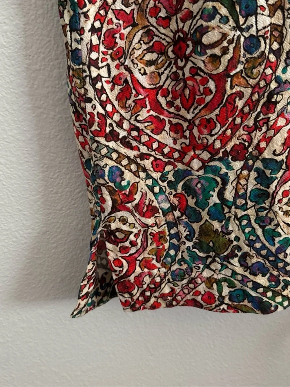Soft Surroundings Boho Paisley Cotton Tunic Dress Colorful Medallion Print small
